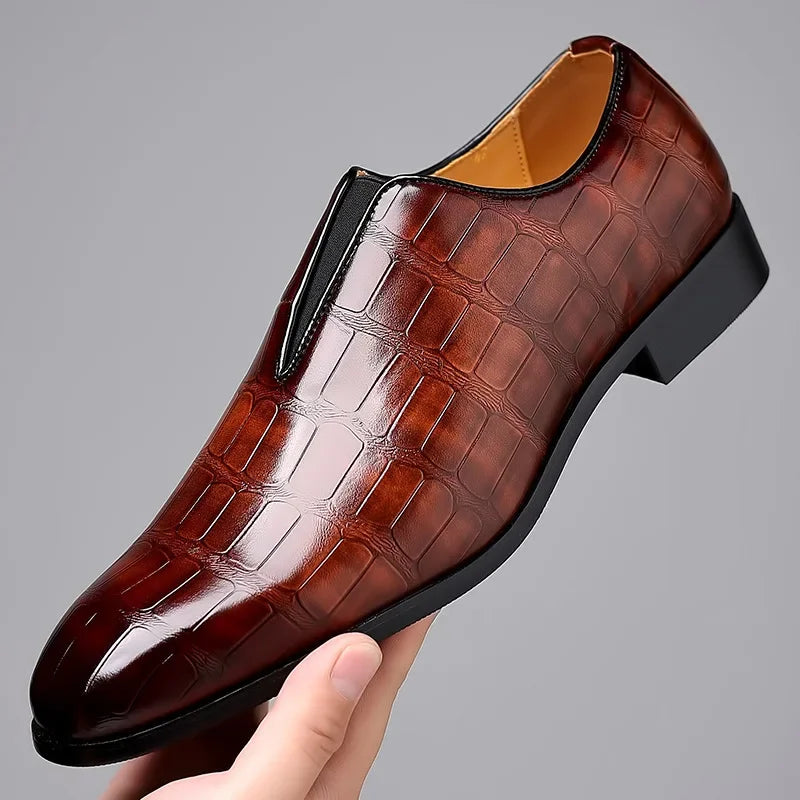 Elegante Herren Leder Loafer Schuhe Schwarz - BerlinGlamour