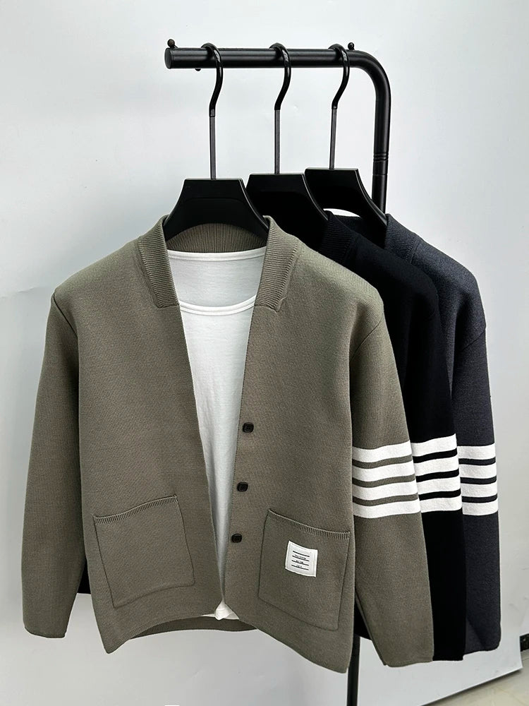 Baumwoll Strickjacke Damen Warm Übergröße