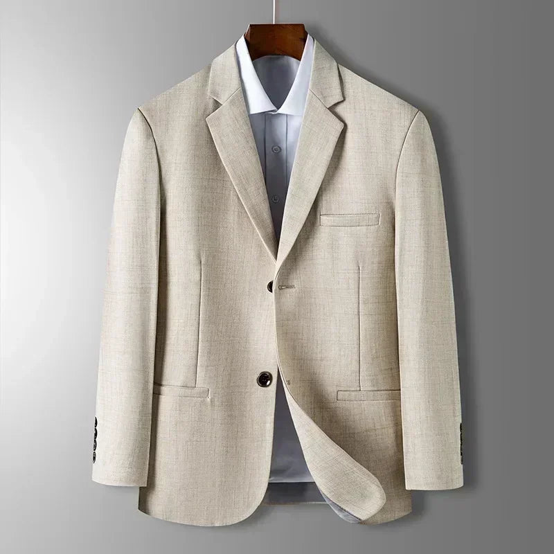 Eleganter Herren Blazer Slim Fit Blau Grau Beige
