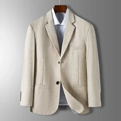 Eleganter Herren Blazer Slim Fit Blau Grau Beige