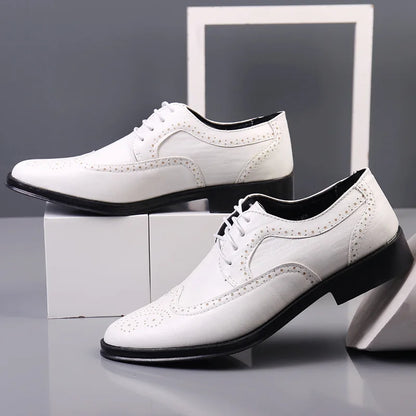 Herren Anzug Schuhe Bequem Oxford Schuhe Schwarz