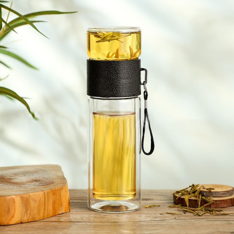 Isolierflasche 2in1 Thermo Doppelwandig Smart Wasserflasche