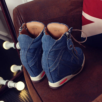 Damen Sneaker Keine Eile Wedges Hoch