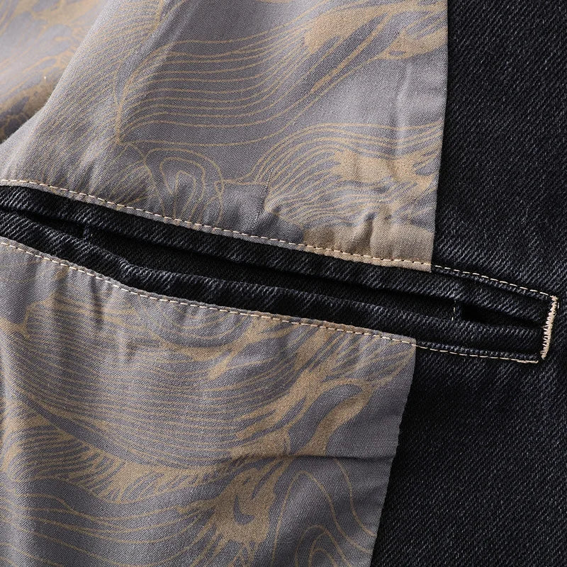 Demin Blazer Slim Fit Modern Männer