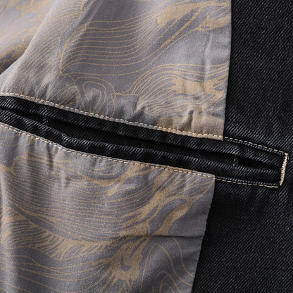 Demin Blazer Slim Fit Modern Männer
