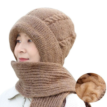 Warme Wintermütze Schal Plüsch Set - BerlinGlamour
