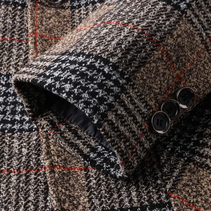 Herren Blazer Elegant Tweed Modern Slim Fit