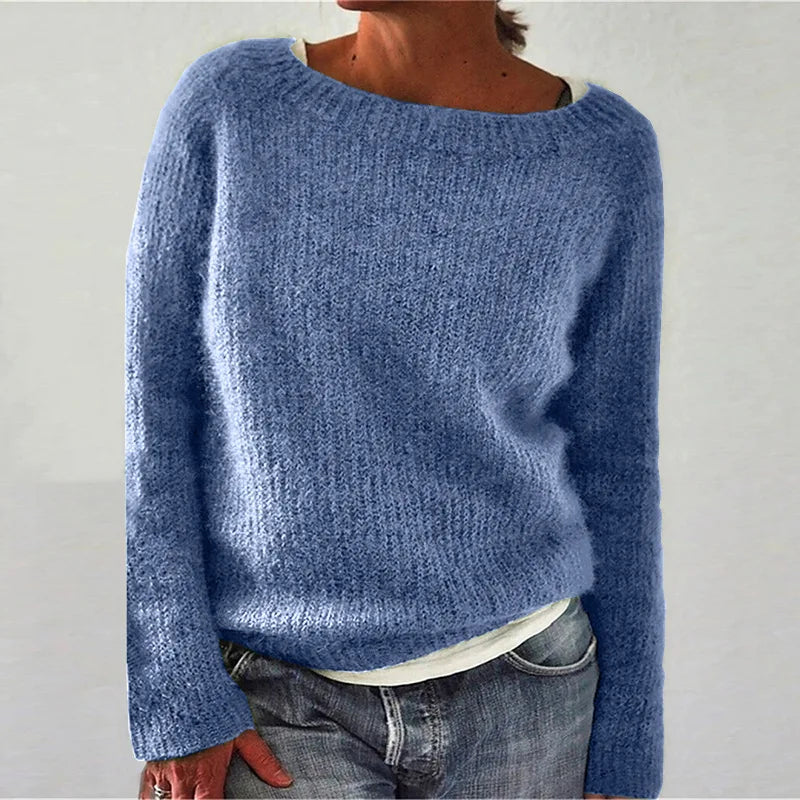 Strickpullover Hals Loser Fit Modern