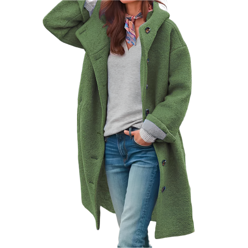 Damen Winterjacke Warm Kapuze Schwarz