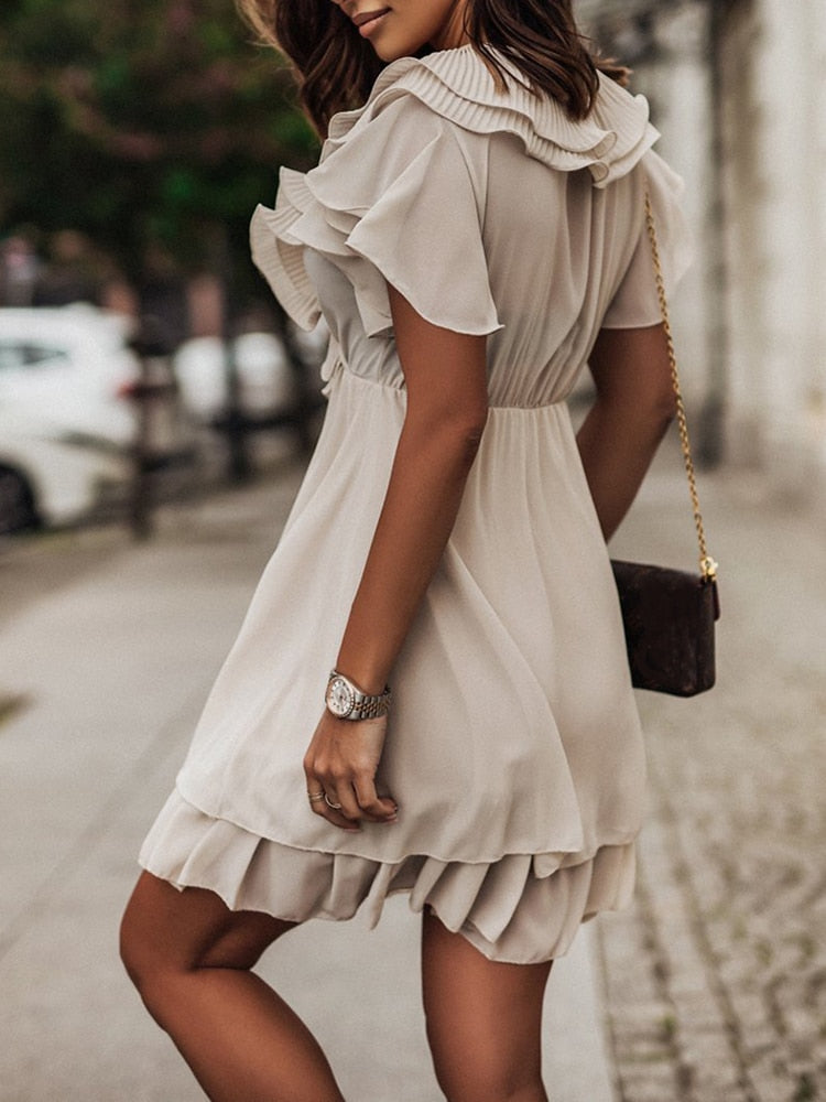 Kurzes Partykleid mit Rüschen Elegant