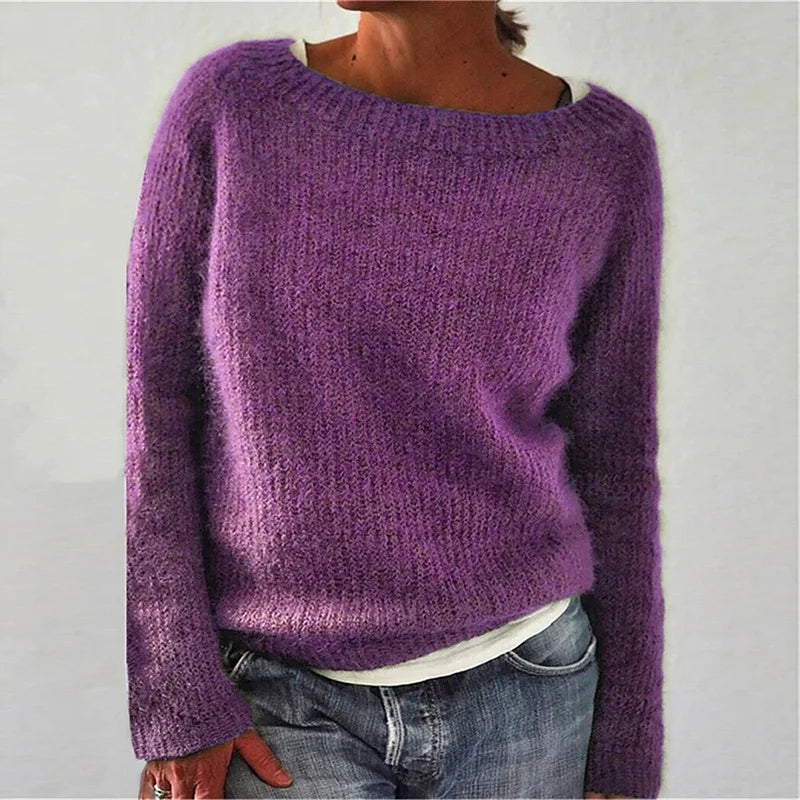 Strickpullover Hals Loser Fit Modern