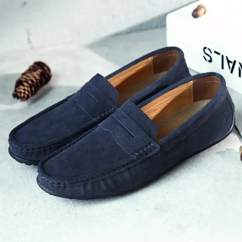 Herren Slip-On Loafers Braun Frühling Schuhe