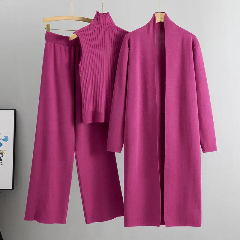 Damen Hosen-Set 3-teilig Lockere Passform