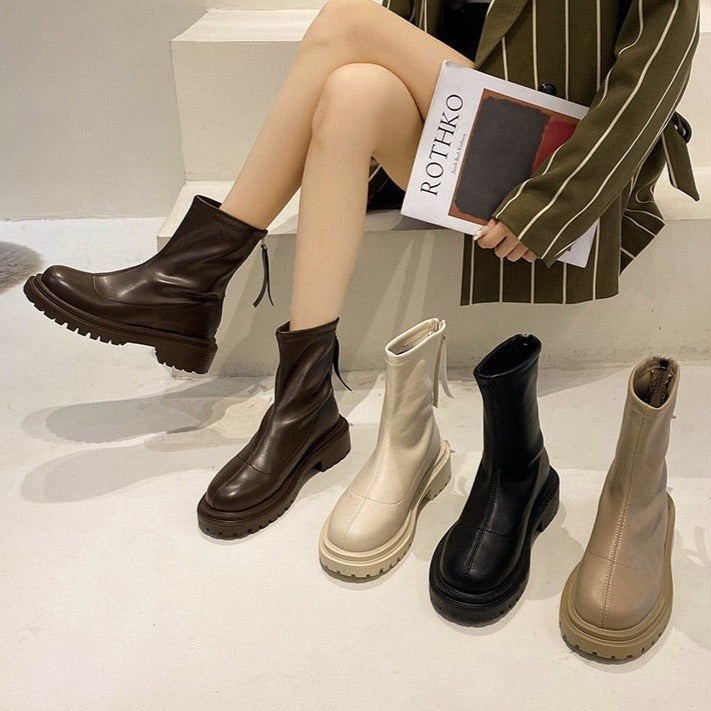 Lässige Stiefel Bequem Trendy Damenstiefel - BerlinGlamour