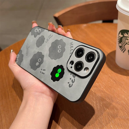 Leder iPhone Hülle Stoßfest mit Monster Design