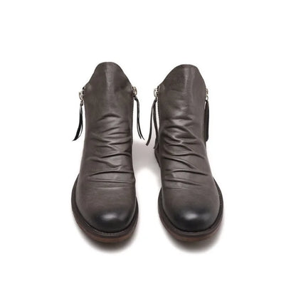 Herren Chelsea Stiefel Echtleder Schwarz Elegant