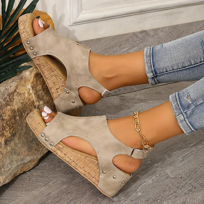 Stilvolle Keilsandaletten Damen Bequem Elegant