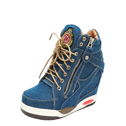 Damen Sneaker Keine Eile Wedges Hoch