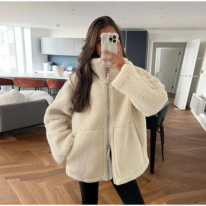 Lässiger Wintermantel Schwarz Modern
