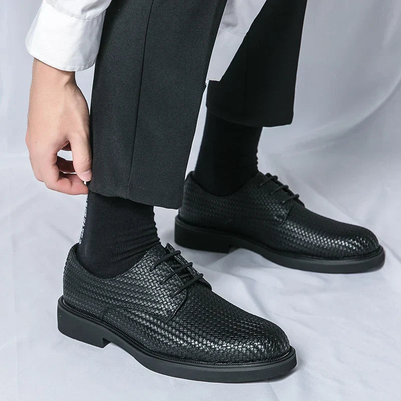 Herren Lederschuhe Oxfords Schwarz Elegannt