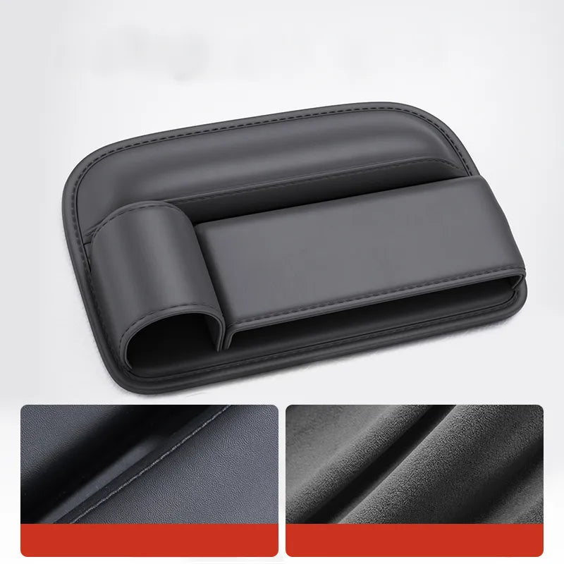 Praktischer Auto Becherhalter Leder Schwarz