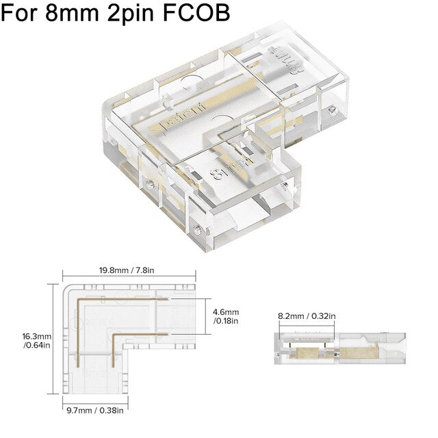 LED Streifenverbinder L-Form Durchsichtig - BerlinGlamour