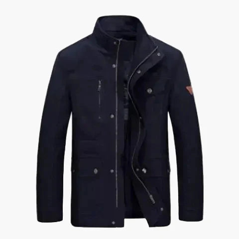 Freizeitjacke Stehkragen Multitaschen Lässig Outdoor
