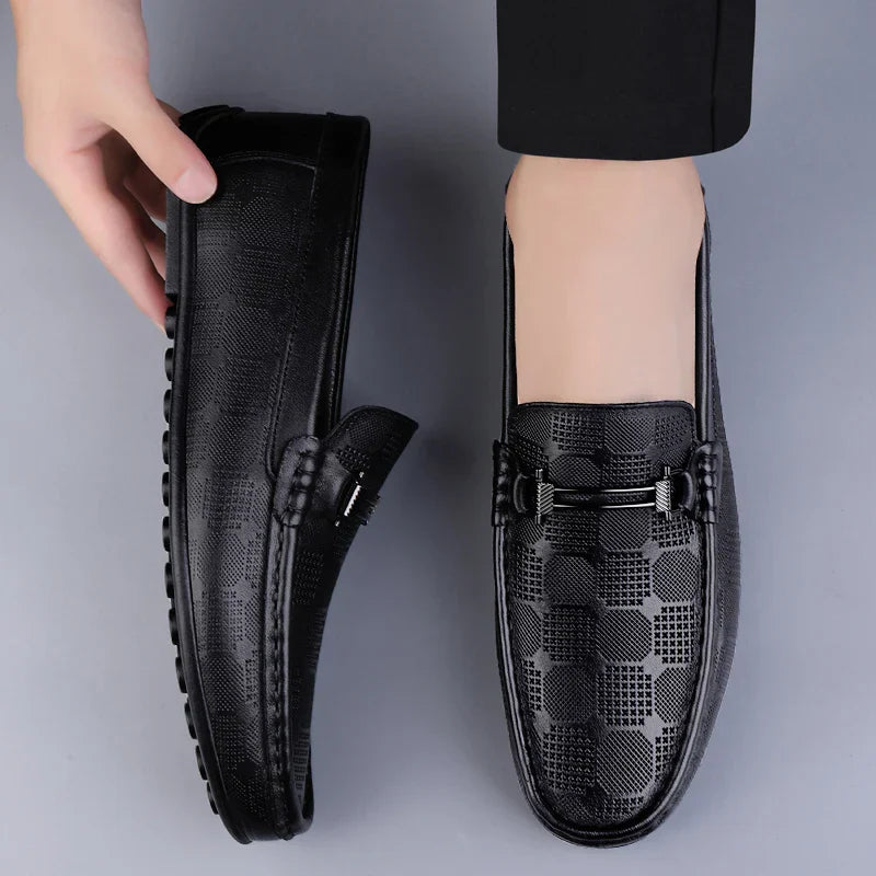 Leder Loafer Schuhe Herren Italienisch Echtleder