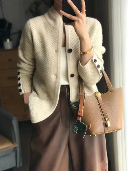 Damen Cardigan Winter Knopfleiste Lang