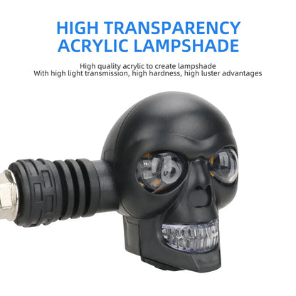 Skull LED Motorrad Blinkleuchte Grusel Design