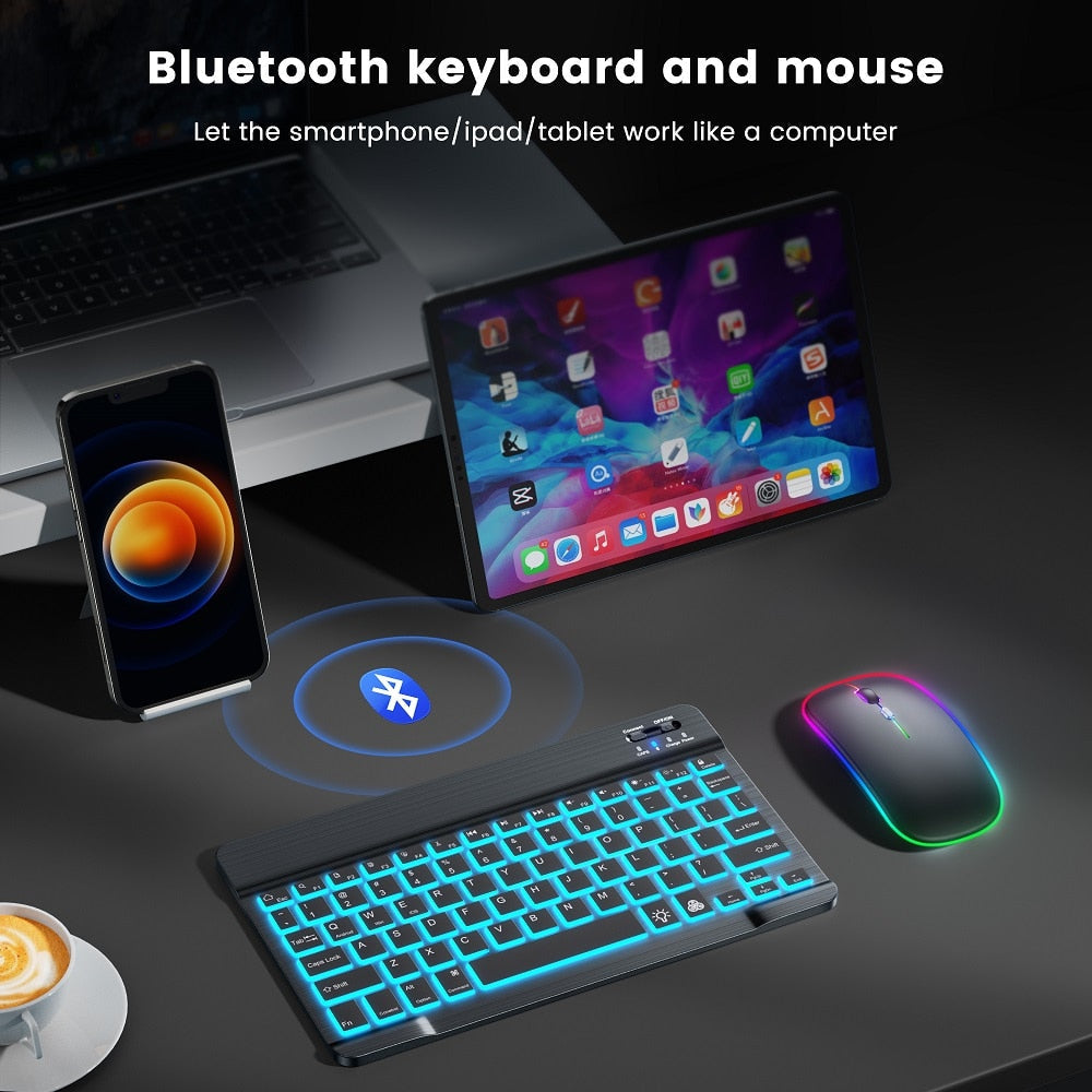 Bluetooth Tastatur Set Kabellos mit Maus