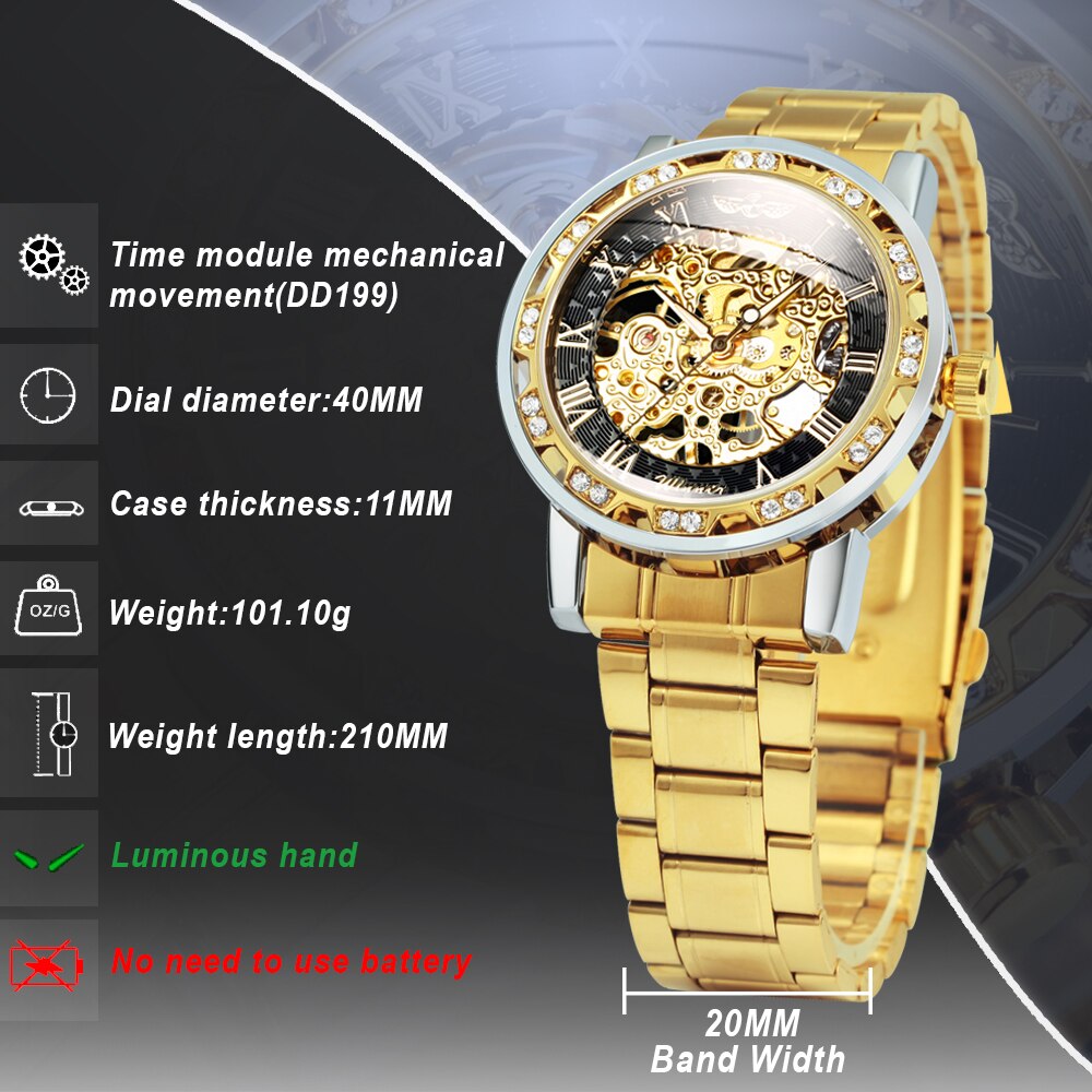 Titan Skelettuhr Mechanisch Leuchtend Elegant