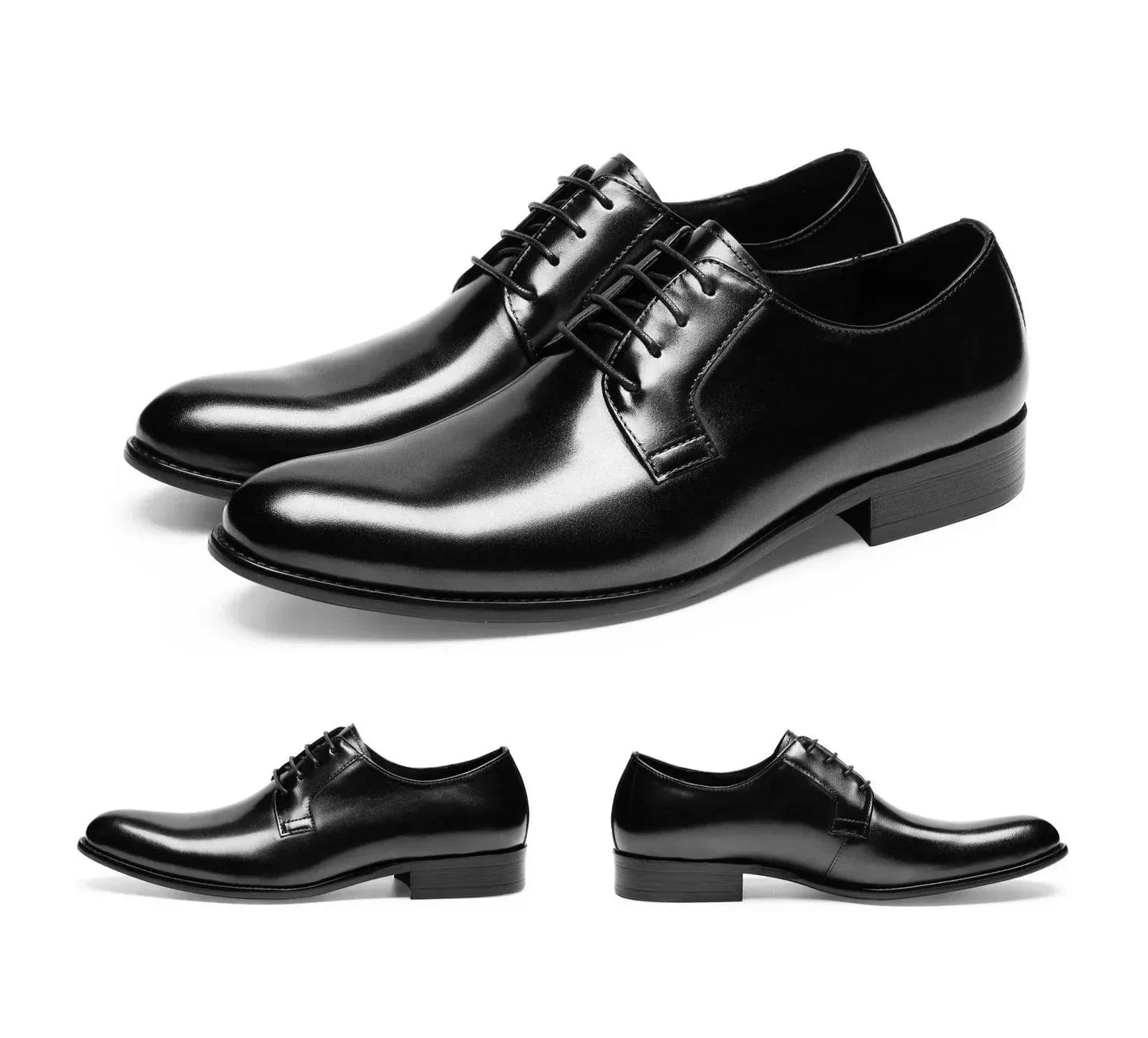 Herren Schnürschuhe Leder Anzugsschuhe Italienisch
