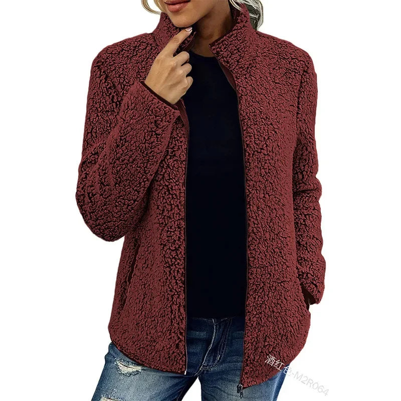 Fleecejacke Damen Warm Soft Damenjacke - BerlinGlamour