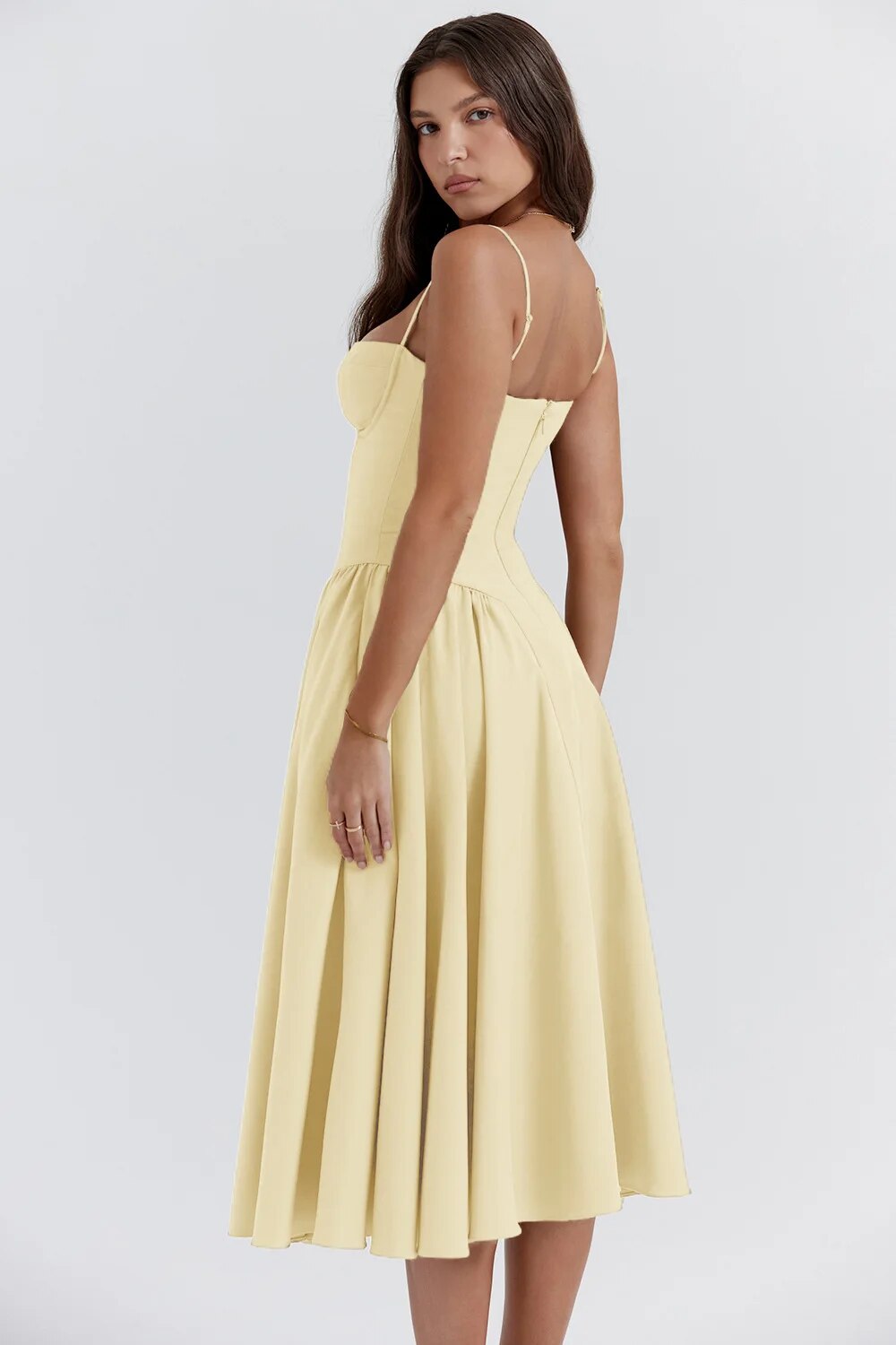 Ärmelloses Korsett Kleid Mit figurbetontem Schnitt