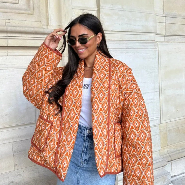 Elegantes Damenjacke mit Bedruckung Modern