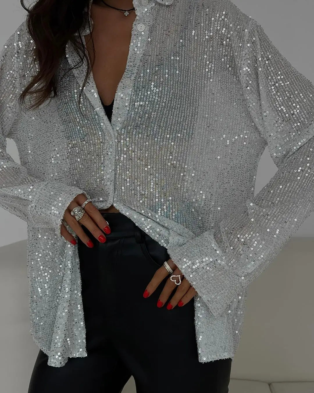 Frauen Bluse Feminin Elegant Kurz