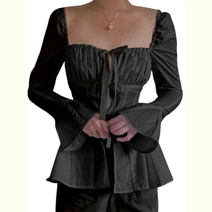 Elegante Damenbluse mit V-Ausschnitt Trendy