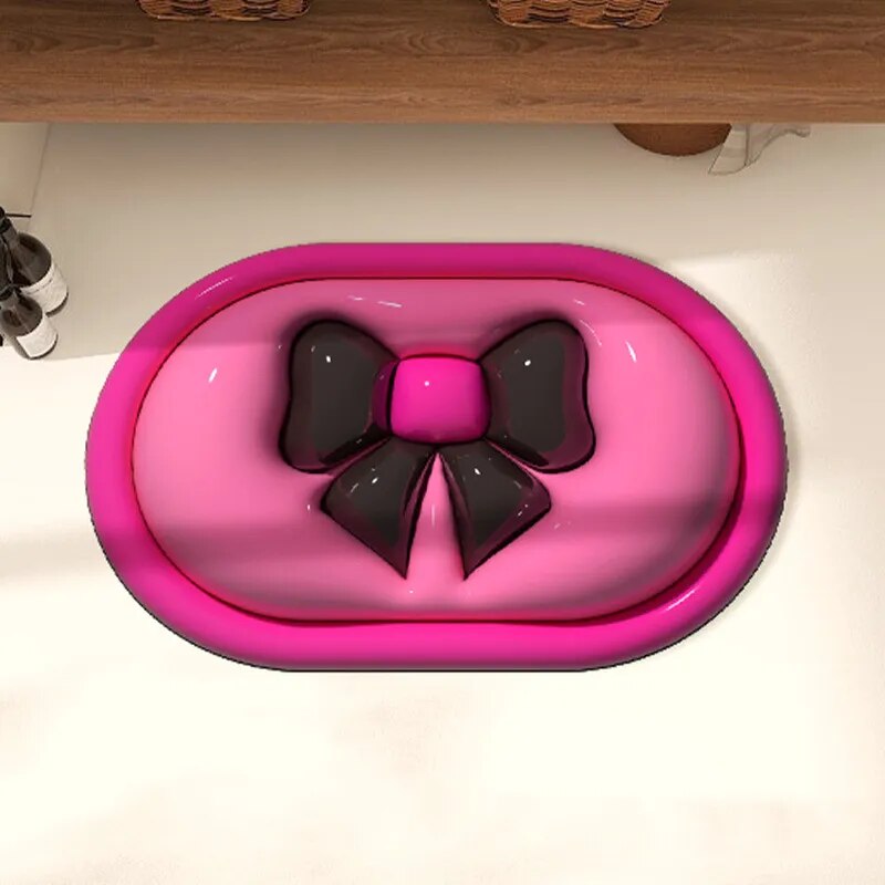 Schöne Dekorative Matte Rutschfest 3D Schleife Design