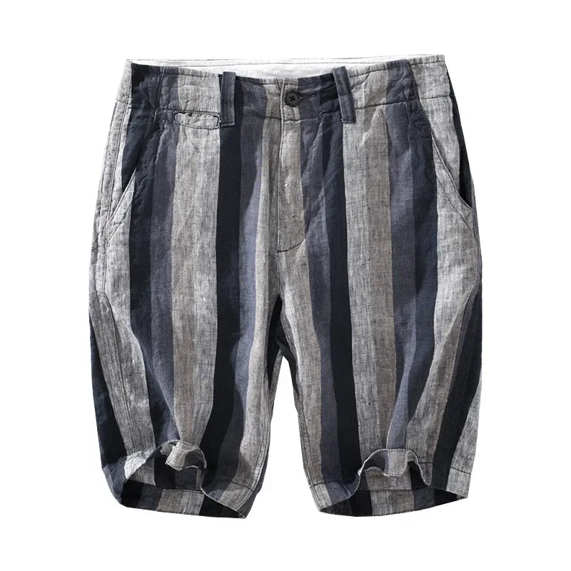 Herren Leinen-Shorts Bequem Leicht Sommer