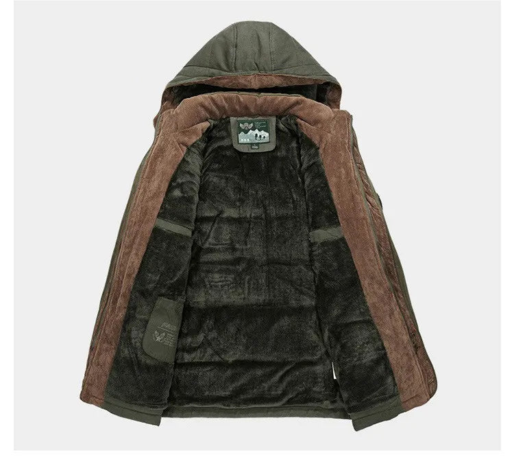 Herren Winterjacke Warm Daunen Füllung