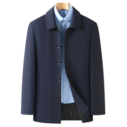 Ledermantel Damen Jacke Elegant Schwarz
