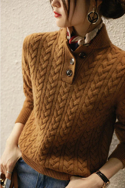 Eleganter Damen Pullover Modern Geschnürt