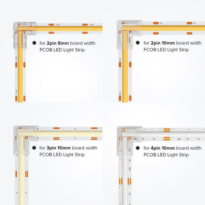 LED Streifenverbinder L-Form Durchsichtig