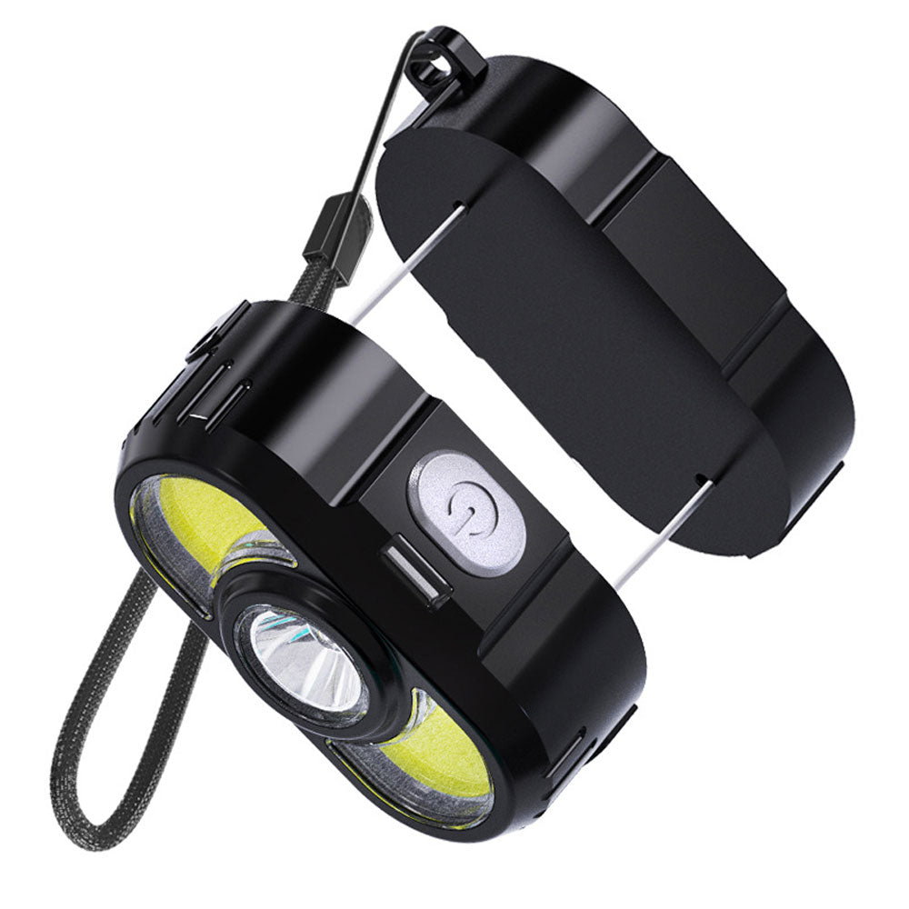 LED Stirnlampe Wiederaufladbar mit Verstecktem Riemen