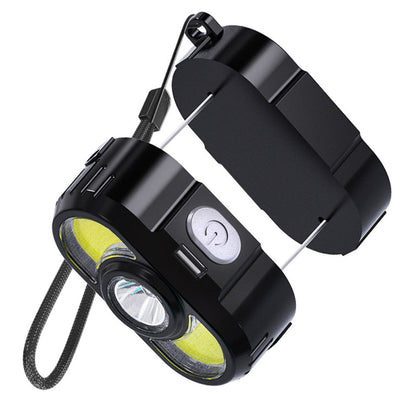 LED Stirnlampe Wiederaufladbar mit Verstecktem Riemen