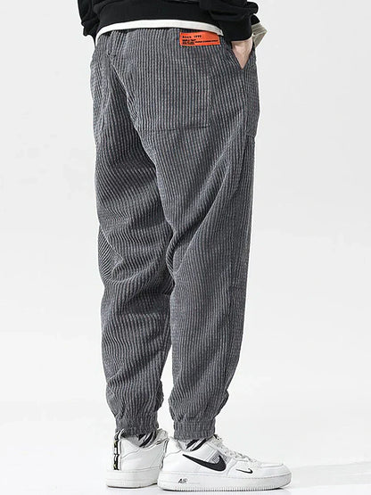Bequeme Herren Jogginghose Weite Cordhose Elastisch