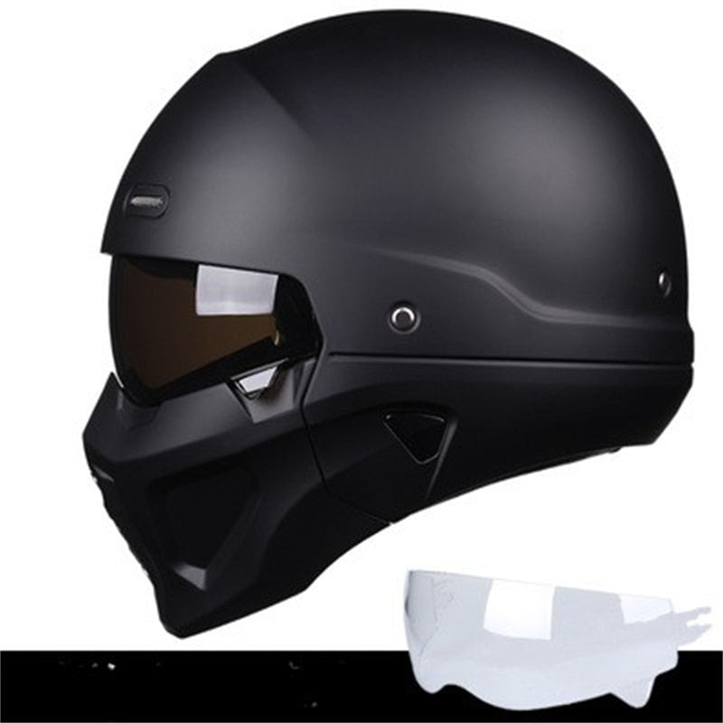 Vollgesichtshelm Abnehmbar Sporthelm Motorradhelm Schwarz
