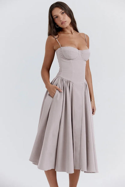 Ärmelloses Korsett Kleid Mit figurbetontem Schnitt