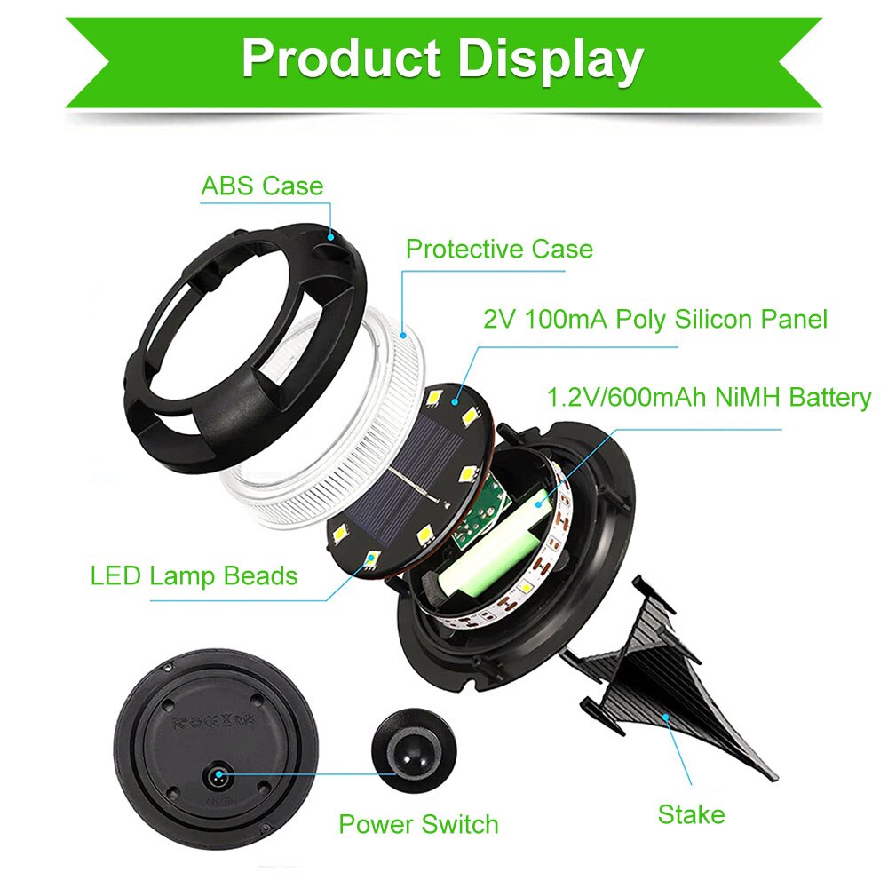 Eco Solar Gartenlicht Bunt LEDs